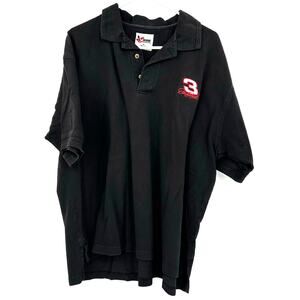 Chase Authentics Size XL Dale Earnhardt 3 Short Sleeve Black Polo Top‎ Shirt